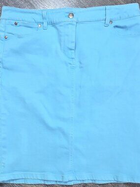 Talbots Aqua Denim Skirt Size 10